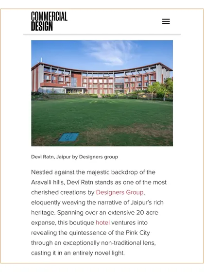 A comprehensive collection of our features in publications like Society Interiors, The Neptune Glitz, and Commercial Design, along with awards and recognitions from events like the Asia Pacific Hotel Awards and Design Democracy.