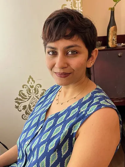 Neha's pixie is fun, modern, and easy to style.