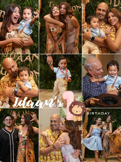 This collage captures the essence of Idaan's first birthday party. It shows the range of moments I photograph, from family portraits and guest interactions to the birthday boy's many cute expressions.