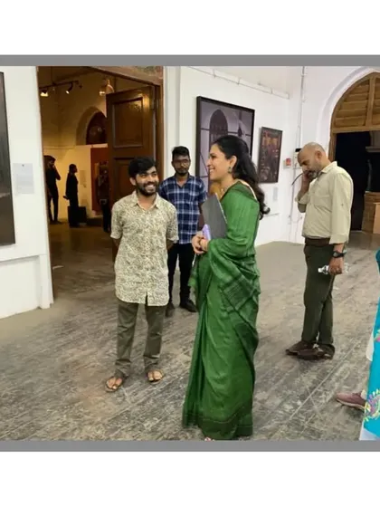 A candid moment from the 165th Annual Exhibition of Sir J. J. School of Art in Mumbai. Being part of the vibrant art community and showcasing my work in exhibitions is an important part of my journey as an artist.