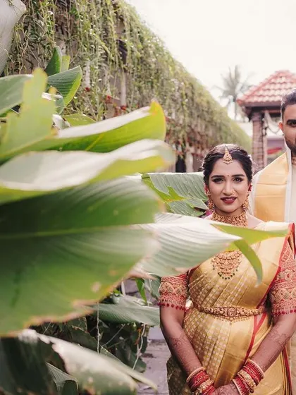 Reminiscing about Supritha and Charan's beautiful wedding. Her traditional makeup and attire look stunning in these professional shots, capturing the elegance of their special day.