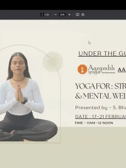This is the title slide for our comprehensive workshop on Yoga for Stress Management and Mental Wellness. My aim is to provide practical, accessible tools for finding balance in a demanding world.