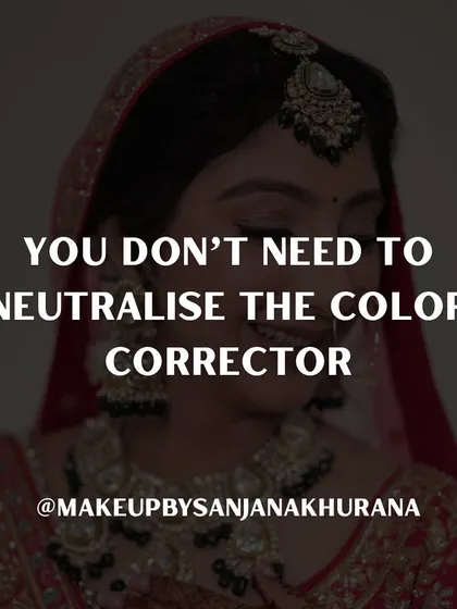 Here's a myth buster for you. You don't always need to neutralize your color corrector. With the right application and foundation, you can cover it directly.