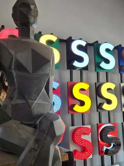 A behind-the-scenes look at some of the unique sculptures and signage art available at our gallery. We believe art can take many forms, from canvas paintings to geometric sculptures and neon signs.