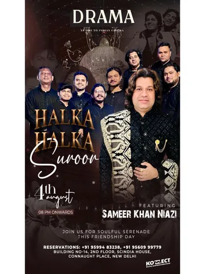 This poster was for a special Friendship Day performance of 'Halka Halka Suroor' at Drama in Delhi.