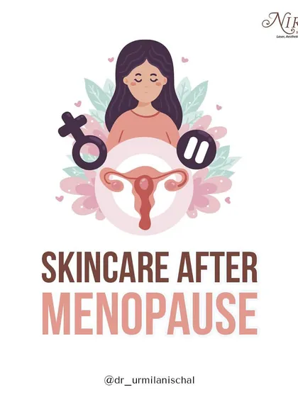 This image serves as a title card for my detailed advice on skincare after menopause, focusing on how to adapt your routine to support your skin through hormonal changes.