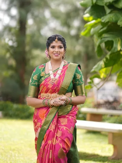 The rich fabric and intricate craftsmanship make this ensemble a true masterpiece, perfect for weddings and festive celebrations.