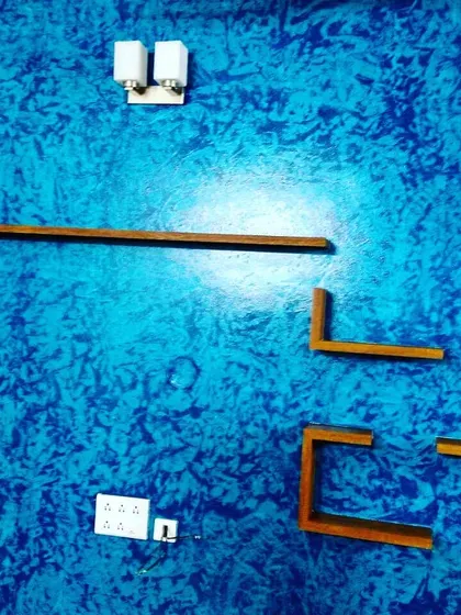 A close-up of a sponge-effect textured wall in a vibrant blue. This decorative finish is one of many custom textures I offer to make your walls stand out.