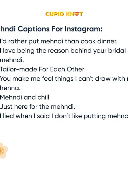 From "Mehndi and chill" to heartfelt quotes, these Mehendi captions will perfectly complement your henna-adorned hands.