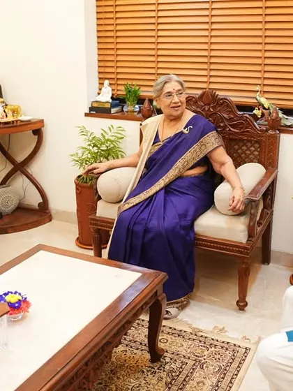 A moment of discussion with Smt. Poonam Mahajan ji and Shri Hrishi ji Yogendra, sharing our vision for spreading authentic yoga.