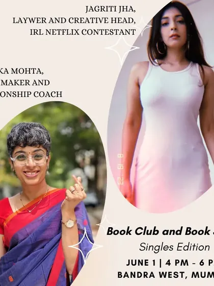 An event poster for our Book Club and Book Swap in Mumbai, co-hosted with Jagriti Jha. A perfect opportunity for single bookworms to meet and mingle.