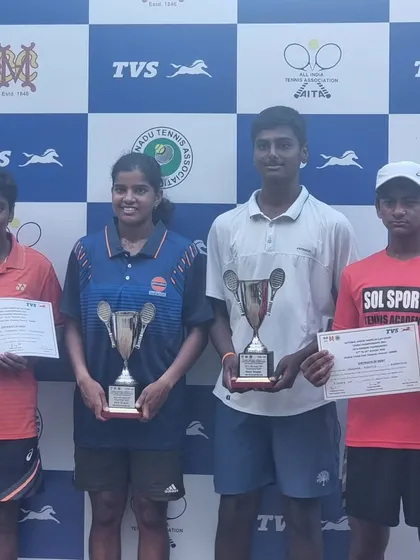 The winners and finalists of the U18 Nationals in Chennai, featuring our player Aradhya Kshitij. Competing at this level against older players shows his remarkable skill.