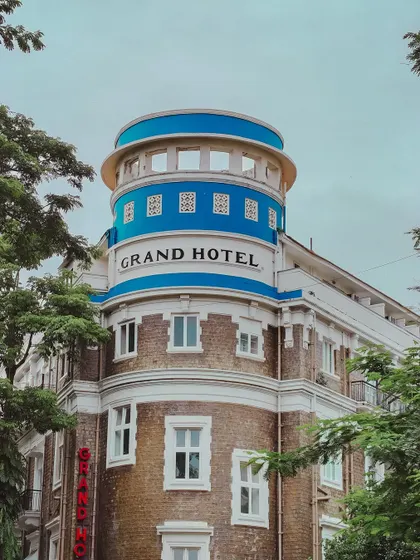 The unique art-deco design of the Grand Hotel in Ballard Estate, another architectural gem from Mumbai's past.