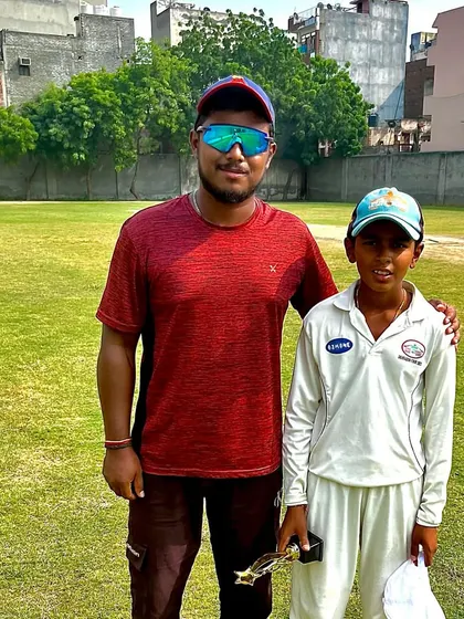 Chirag Upadhyay after his superb knock of 133 not out.