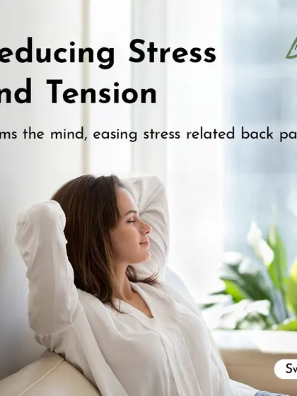Stress is a major contributor to back pain. Yoga helps calm the mind and ease stress-related muscle tension, providing both physical and mental relief.