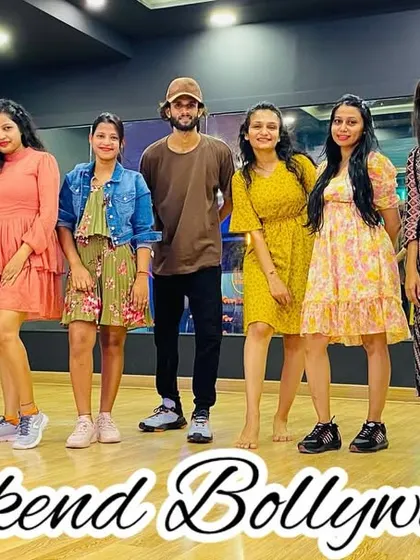 The instructor with his weekend Bollywood students.