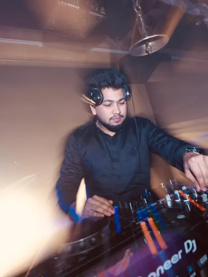 Another dynamic shot from a wedding gig, capturing the movement and energy of the night.