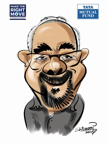 This is a duplicate of ID 75. Another great face from the Tata Mutual Fund event, captured in a digital caricature.