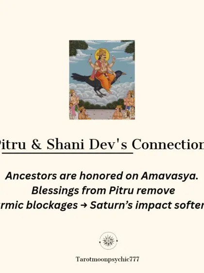 Amavasya is also a time to honor our ancestors (Pitru). Receiving blessings from our Pitru helps remove karmic blockages, which in turn softens the impact of Saturn.