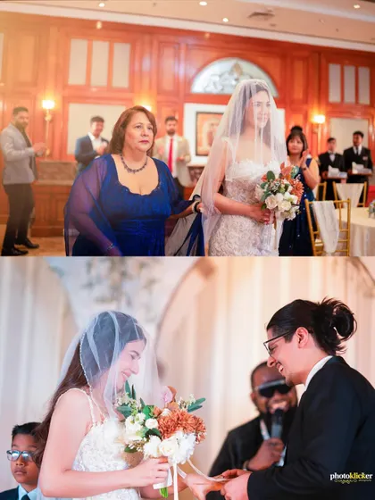 Two key moments: the bride walking down the aisle and the exchange of rings at the altar. We document the complete narrative of your ceremony.
