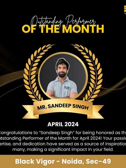 Congratulations to Sandeep Singh for being the Outstanding Performer of the Month for April. Your hard work and passion have made a significant impact on our community.