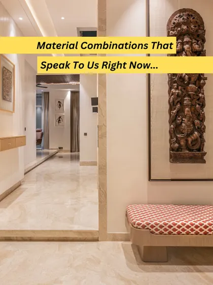 This series is about material combinations that create a sense of luxury. The right pairing of materials can build atmosphere and sophistication even before furniture arrives.