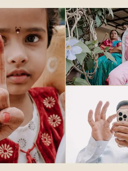 A collage of guests and their cameras. In today's world, everyone is a photographer, and I love capturing this aspect of a modern wedding.