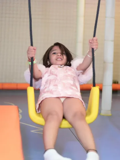Swinging into fun! Our toddler-friendly swings are designed for safety and enjoyment, allowing even our youngest visitors to participate in the fun.