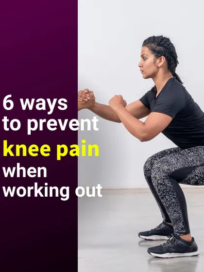 To avoid knee pain, it's important to work out regularly and safely. This image is the cover for a set of tips on how to protect your joints while staying active.