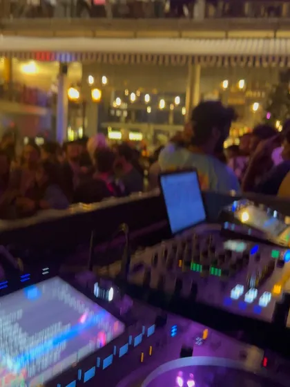 Another look at the packed house at The Bier Library. The multi level view shows just how many people come out to party.