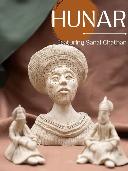 Sanal, a ceramic artist and painter from Kerala, brings his work to our Hunar pop-up. His art, inspired by the beauty of clay and his cultural roots, finds surprising connections between a Kathakali dancer and a Maasai warrior.