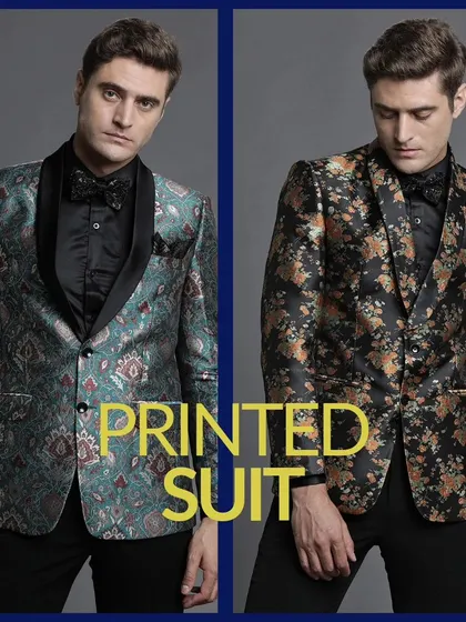 An essential suit style: The Printed Suit. For the bold and adventurous, a printed suit is a great way to show personality.