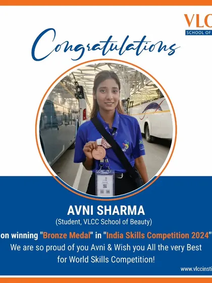 Our students consistently excel on a national stage. We are so proud of Avni Sharma for winning the Bronze Medal in the "India Skills Competition 2024" and wish her the best as she prepares for the World Skills Competition.