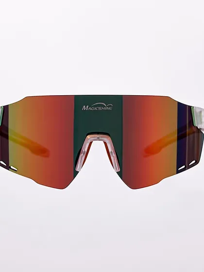 A clean, front-on product shot of Magicshine sports sunglasses against a white background. This is a standard, essential image for any e-commerce product listing.