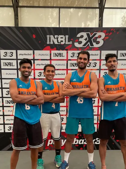 Team photo at the INBL 3x3 tournament in 2023.