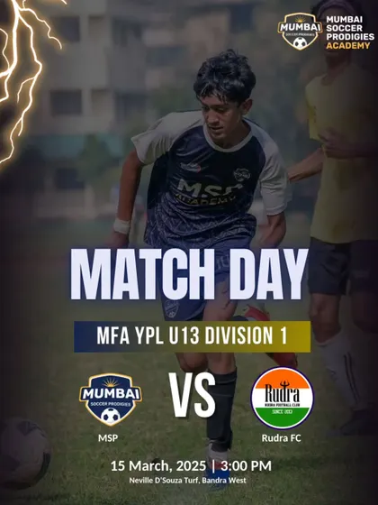 Match day alert for the MFA YPL U13 Division 1.