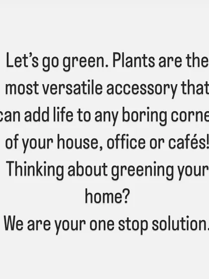 We believe plants are the most versatile accessory for any space. Whether you are thinking about greening your home, office, or cafe, we are your one-stop solution to make it happen.