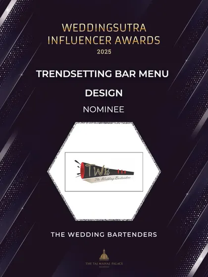 We were honored to be nominated for Trendsetting Bar Menu Design at the 2023 WeddingSutra Influencer Awards. This nomination itself is a celebration of our innovative spirit.