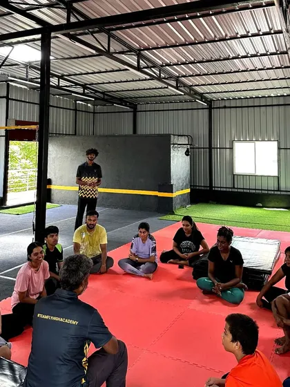 Another angle of our workshop group, showing the diverse mix of students who come to learn and grow with us.