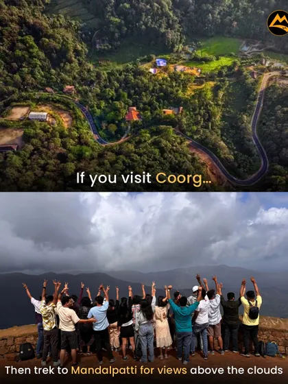 If you visit Coorg, you have to trek to Mandalpatti for views above the clouds. Here's our group celebrating at the summit.