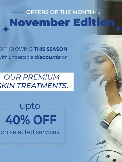 Our November offers are here to help you get glowing this season. Enjoy unbeatable discounts on our premium skin treatments, including medi-facials, skin boosters, and advanced laser therapies like Tribeam and Morpheus8.