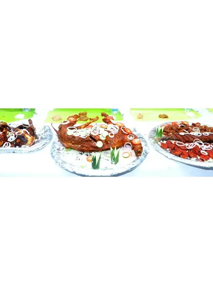 A special platter prepared for the bride and groom, featuring a variety of our non-vegetarian starters and main dishes.