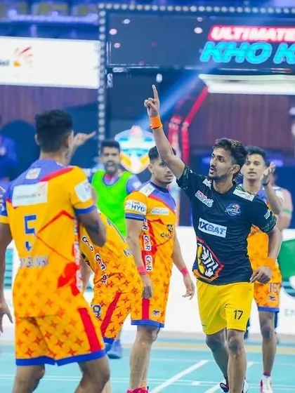 Aniket Pote, another of our academy's stars, leading the charge for the Mumbai Khiladis. His confidence and skill are an inspiration to our younger players.