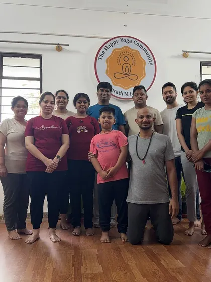 Spreading health and happiness, one class at a time. A group photo with our wonderful students after a fulfilling session.