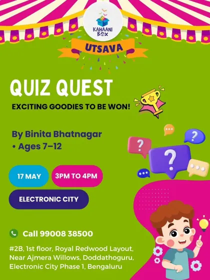 Our Kahaani Box Utsava included a 'Quiz Quest' for kids, a brain-teasing session with exciting goodies to be won.