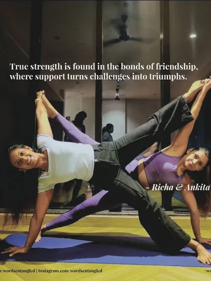True strength is found in the bonds of friendship. This partner side plank variation is a beautiful display of support, balance, and shared strength.