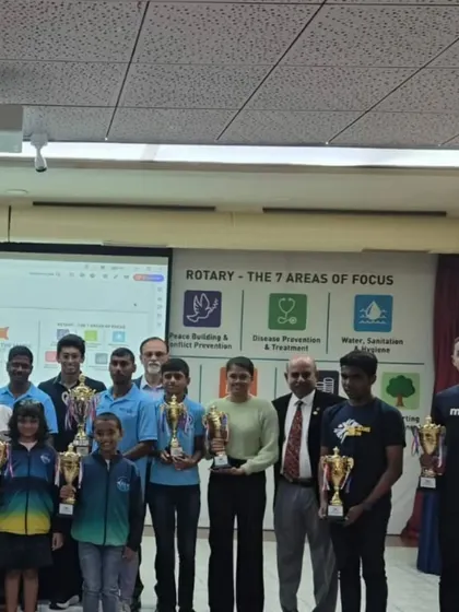 A group of champions at the UTPULTA Non-Medallist Competition award ceremony, where our swimmer Prachita Deb was crowned Individual Champion in her category.