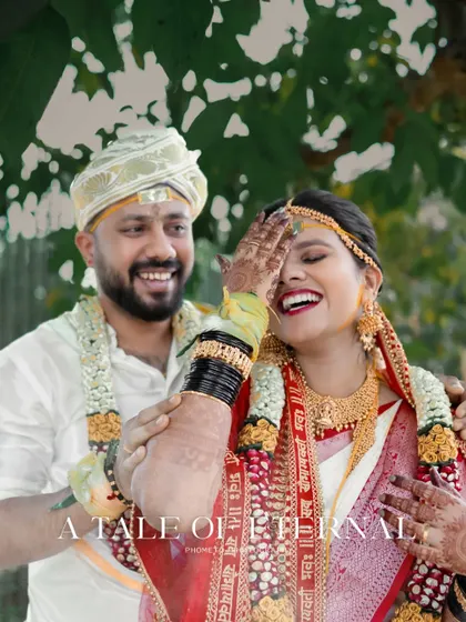 'A Tale of Eternal'. A playful and joyous moment from a traditional wedding, full of genuine emotion.