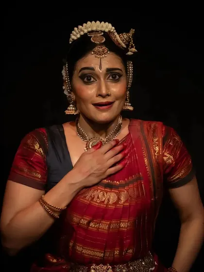 A portrait from the Diaspora Dance Festival, showing the connection between the artist and the art.