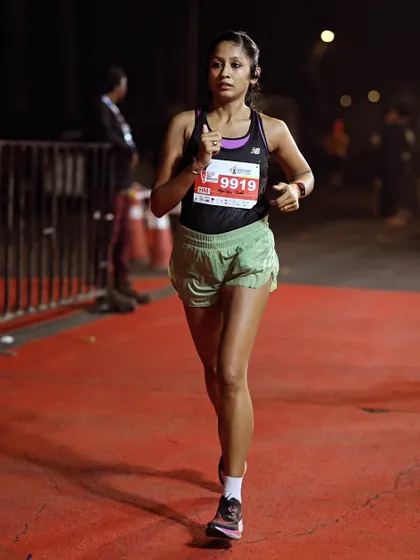 I can't change the direction of the wind, but I can adjust my sails. A moment of pure focus, pushing through the final stretch of a race.